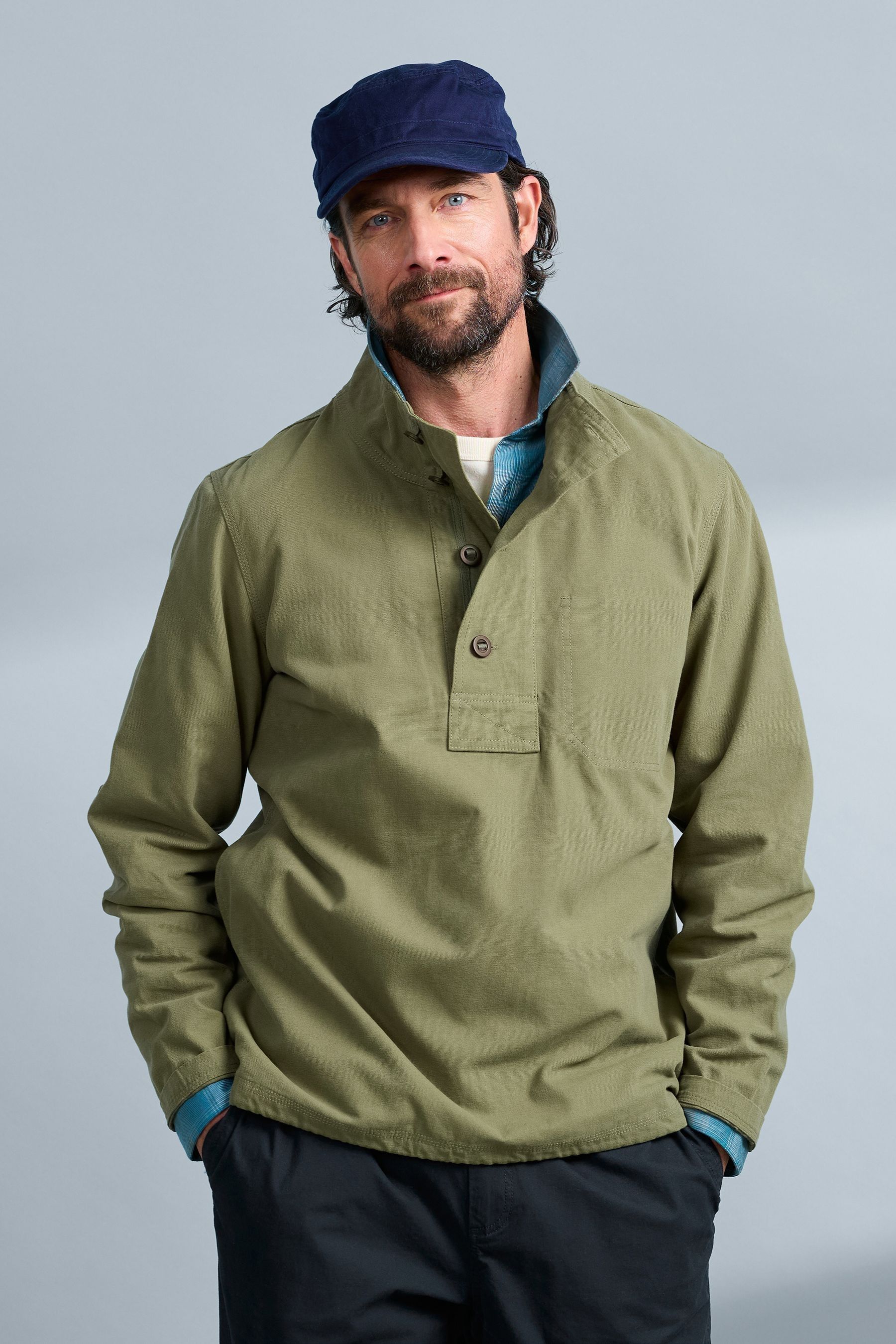 Buy Seasalt Cornwall Green Mens Clay Stone Smock Sweat Top from Next Ireland