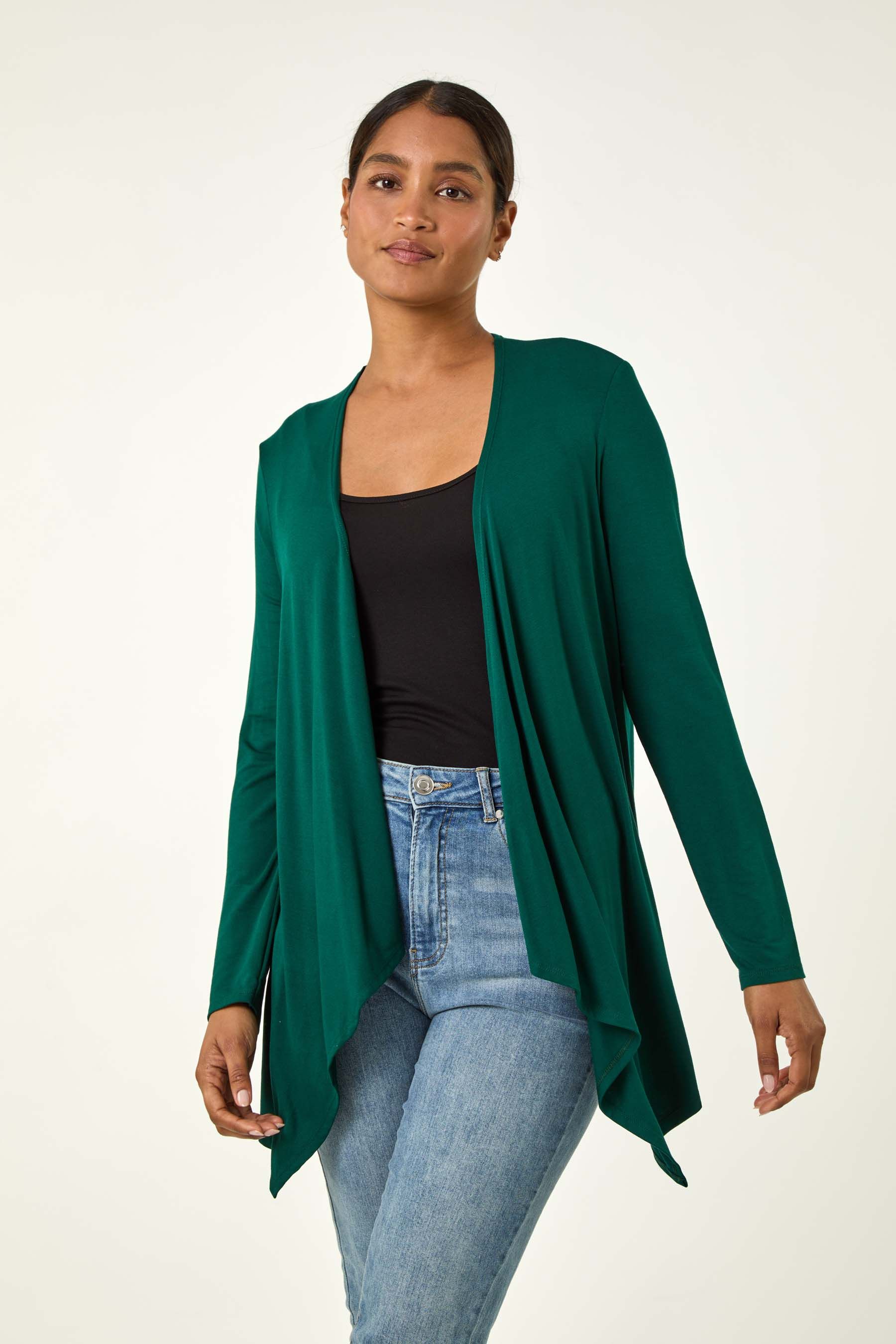 Jersey knit cardigan new arrivals