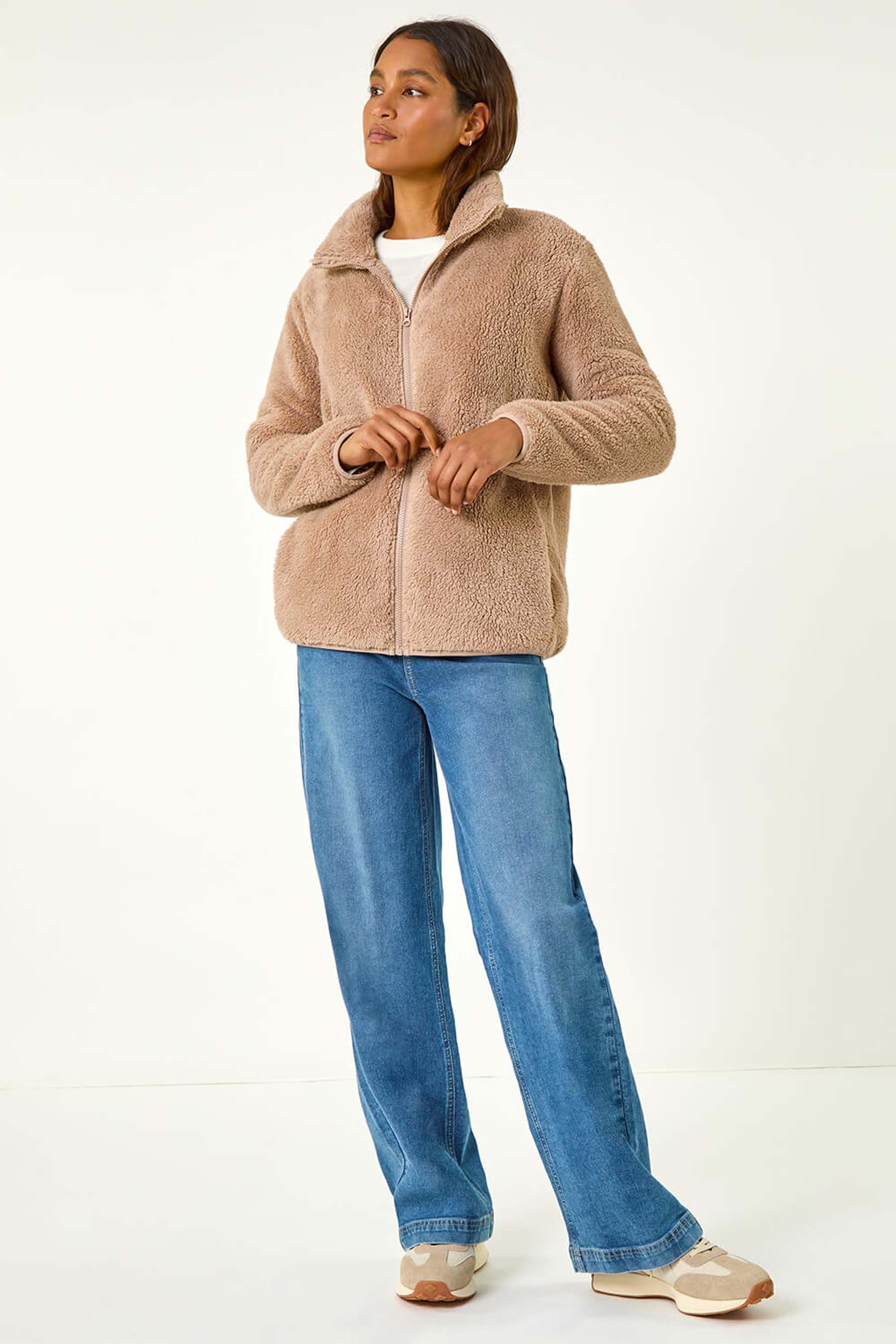 Sherpa jacket zip up 2025