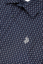 U.S. Polo Assn. Mens Blue Printed Shirt - Image 3 of 4