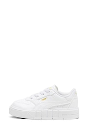 Puma White Baby Girl Cali Court Leather Sneakers - Image 3 of 6