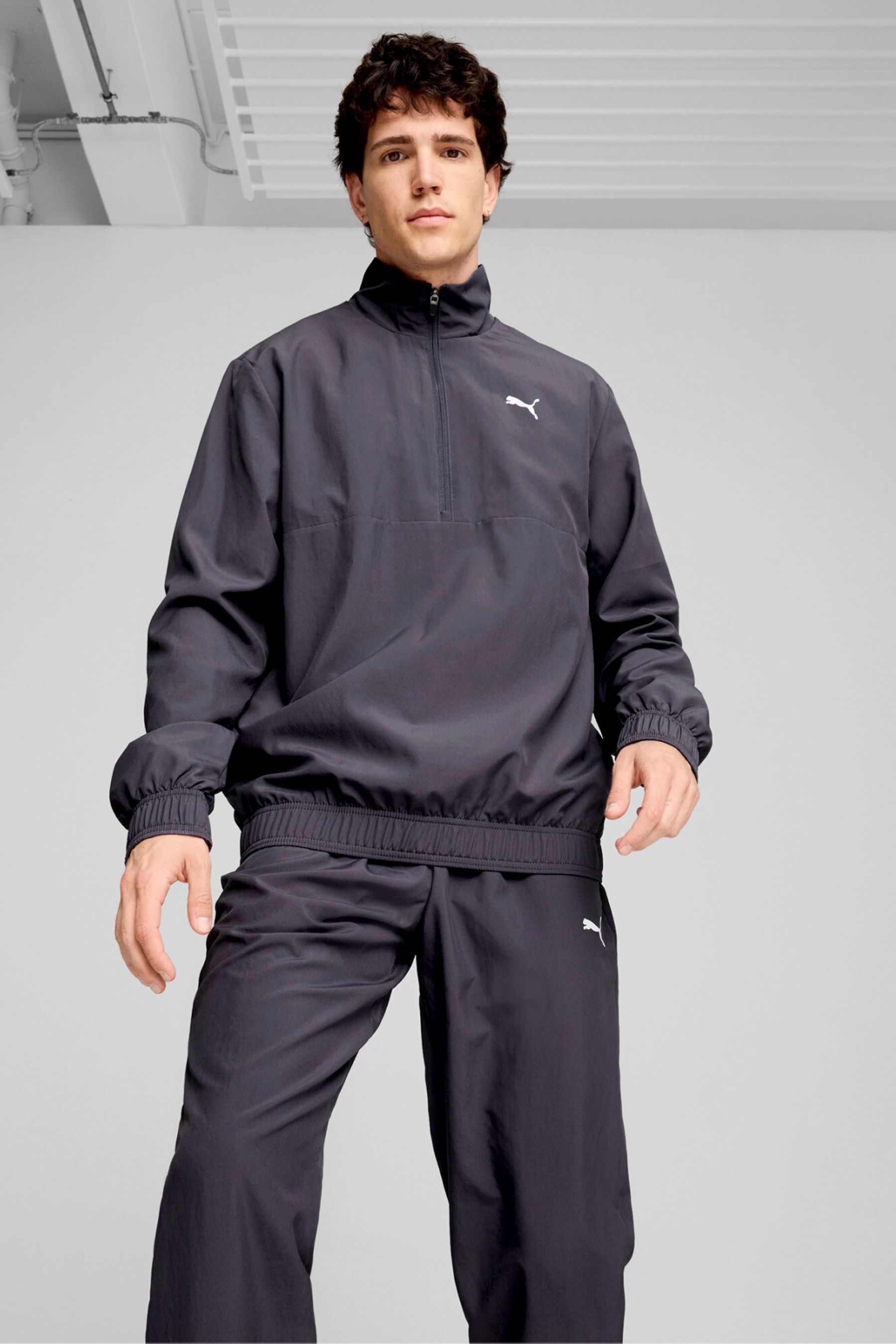 Puma grey tracksuit mens sales