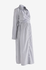 Seraphine Maternity Blue Stripe Shirt Dress - Image 7 of 7