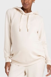 Seraphine Maternity Cream Soft Hoodie with Nursing Zips - Image 1 of 3