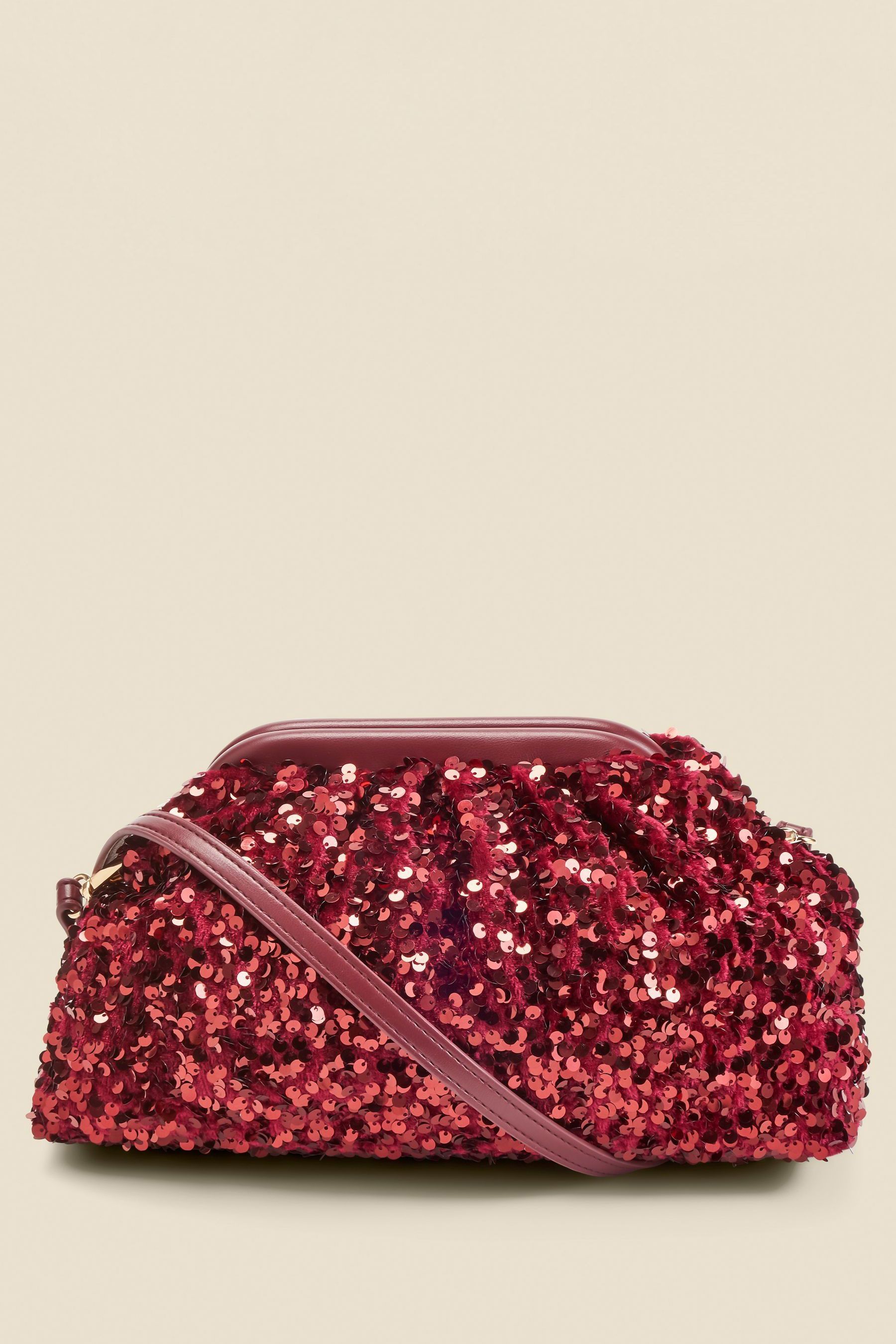 Red sequin clutch new arrivals