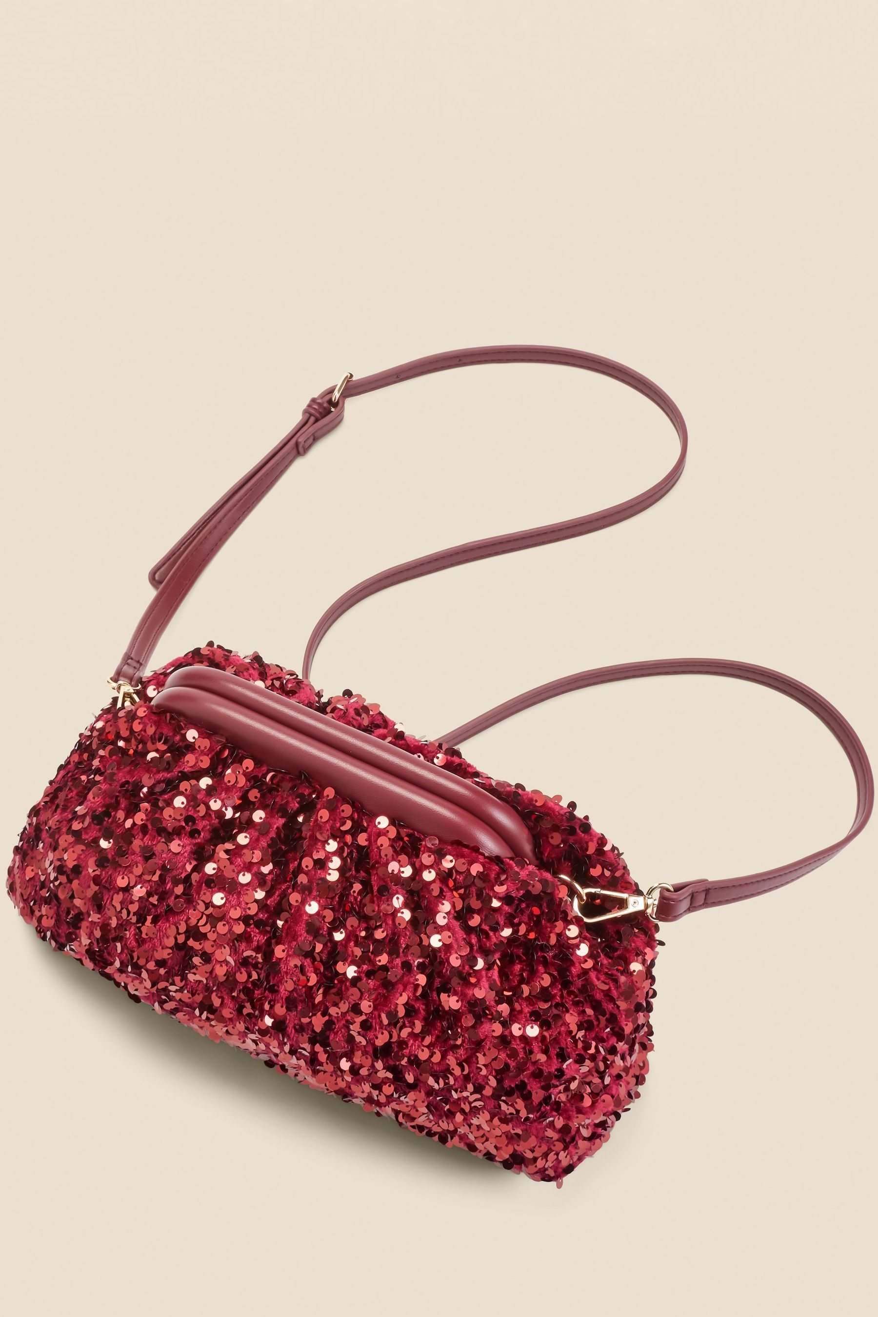 Buy Sosandar Red Sequin Clutch Bag from the Next UK online shop