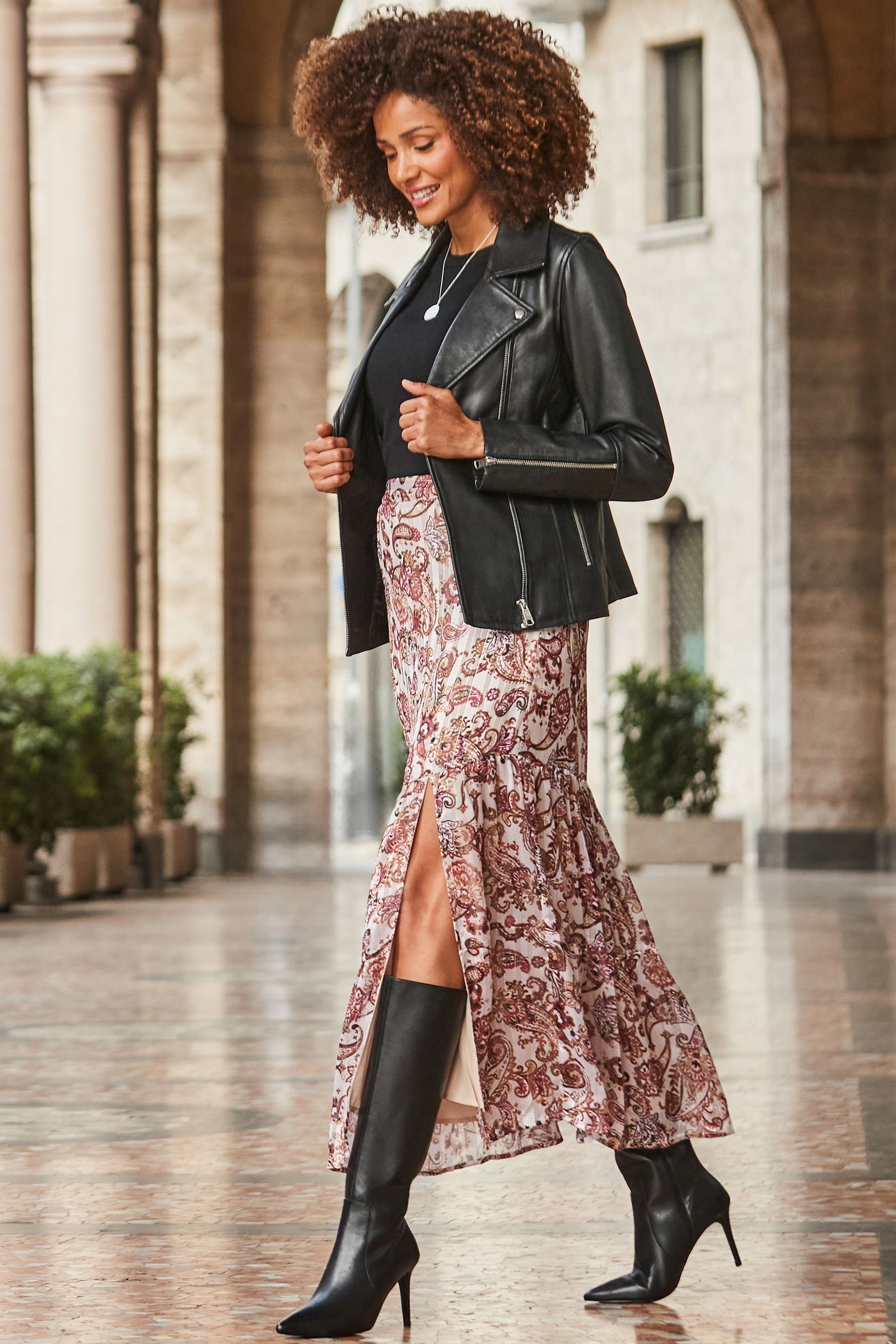 Leather tiered maxi skirt new arrivals