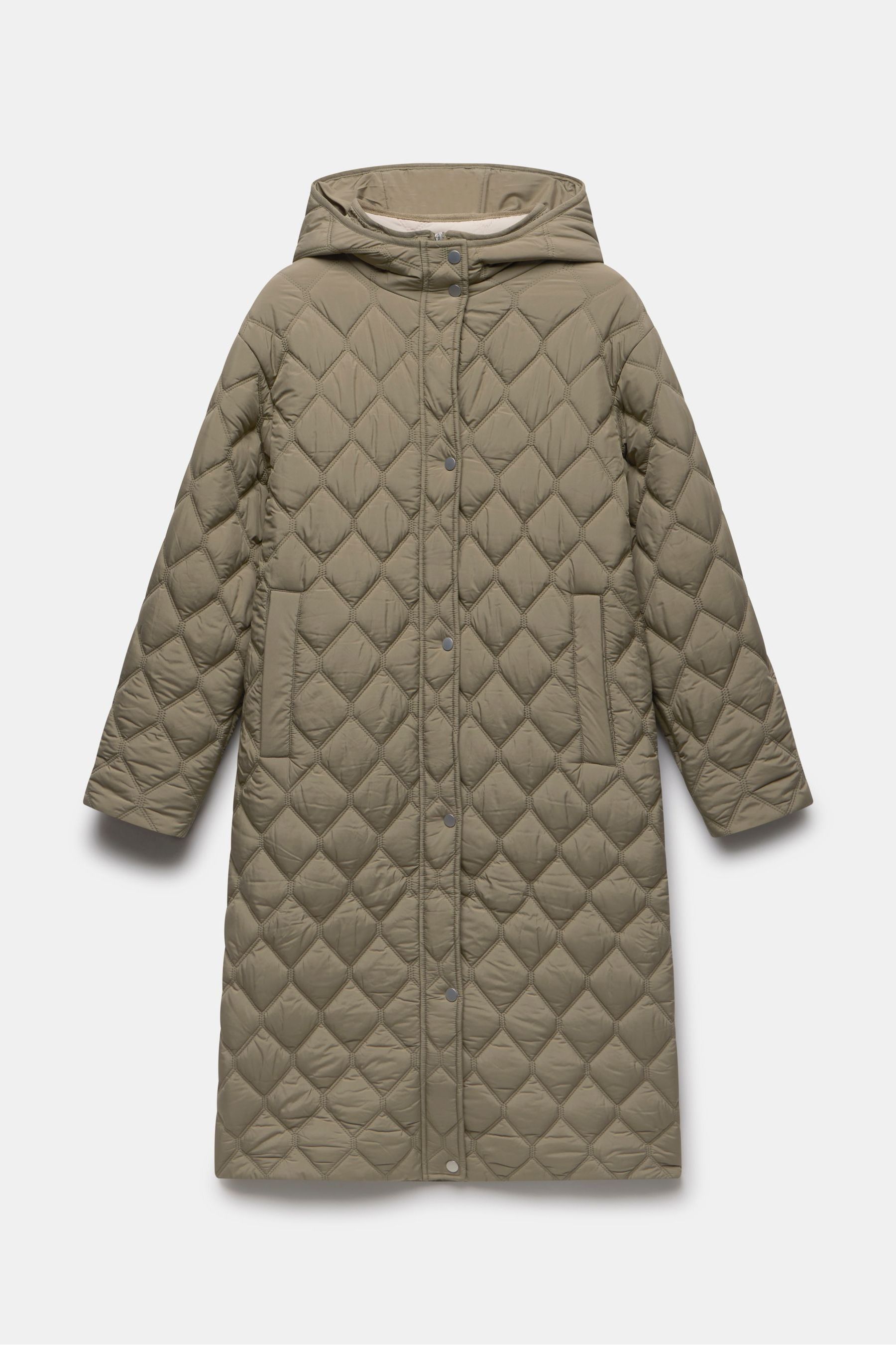 Buy Mint Velvet Green Double Layer Quilted Parka from the Next UK online shop