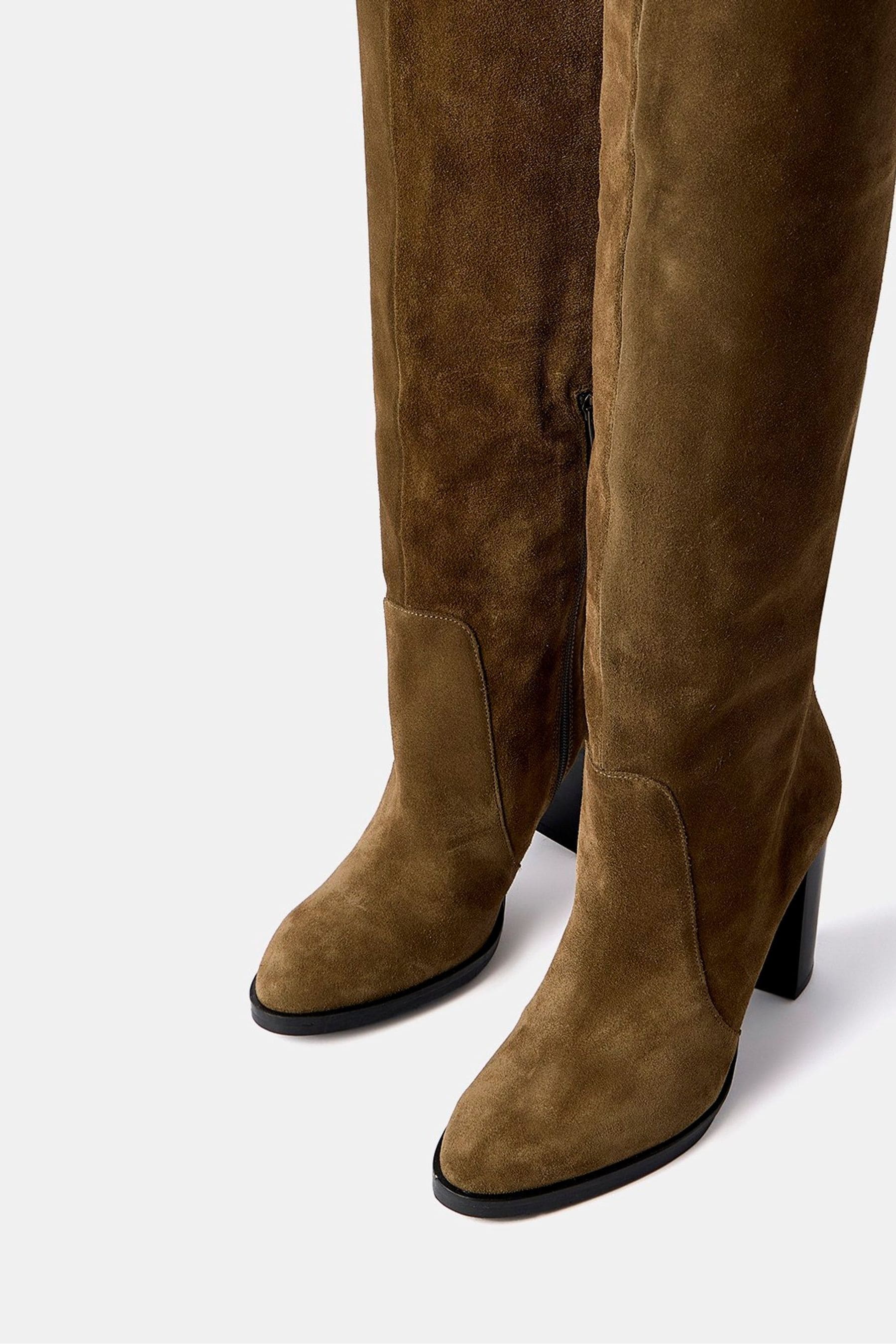 Buy Mint Velvet Cream Suede Long Boots from the Next UK online shop