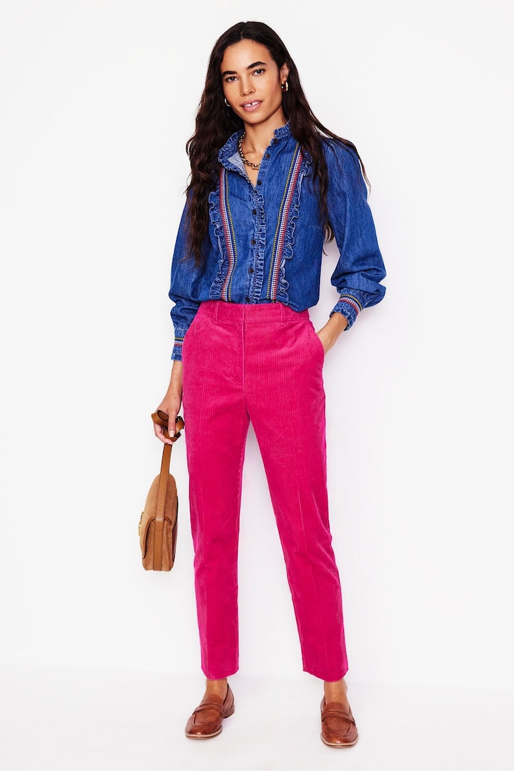 Boden Pink Kew Cord Trousers - Image 1 of 5