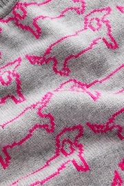 Boden Grey Heather Jacquard Jumper - Image 6 of 6