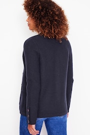 Boden Blue Textured Stitch Cardigan - Image 4 of 6