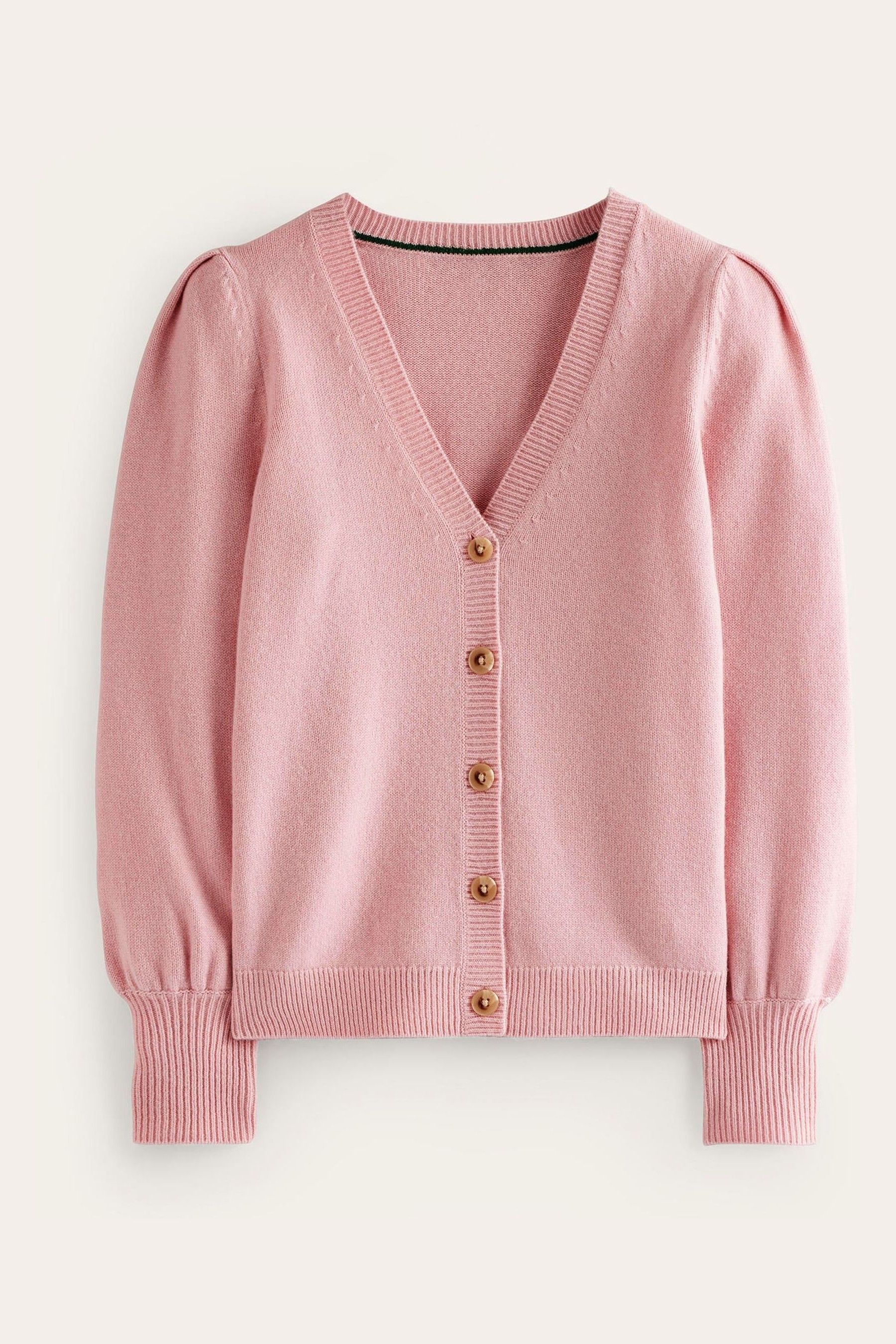 Buy Boden Pink Pleated Cashmere Cardigan from Next Luxembourg