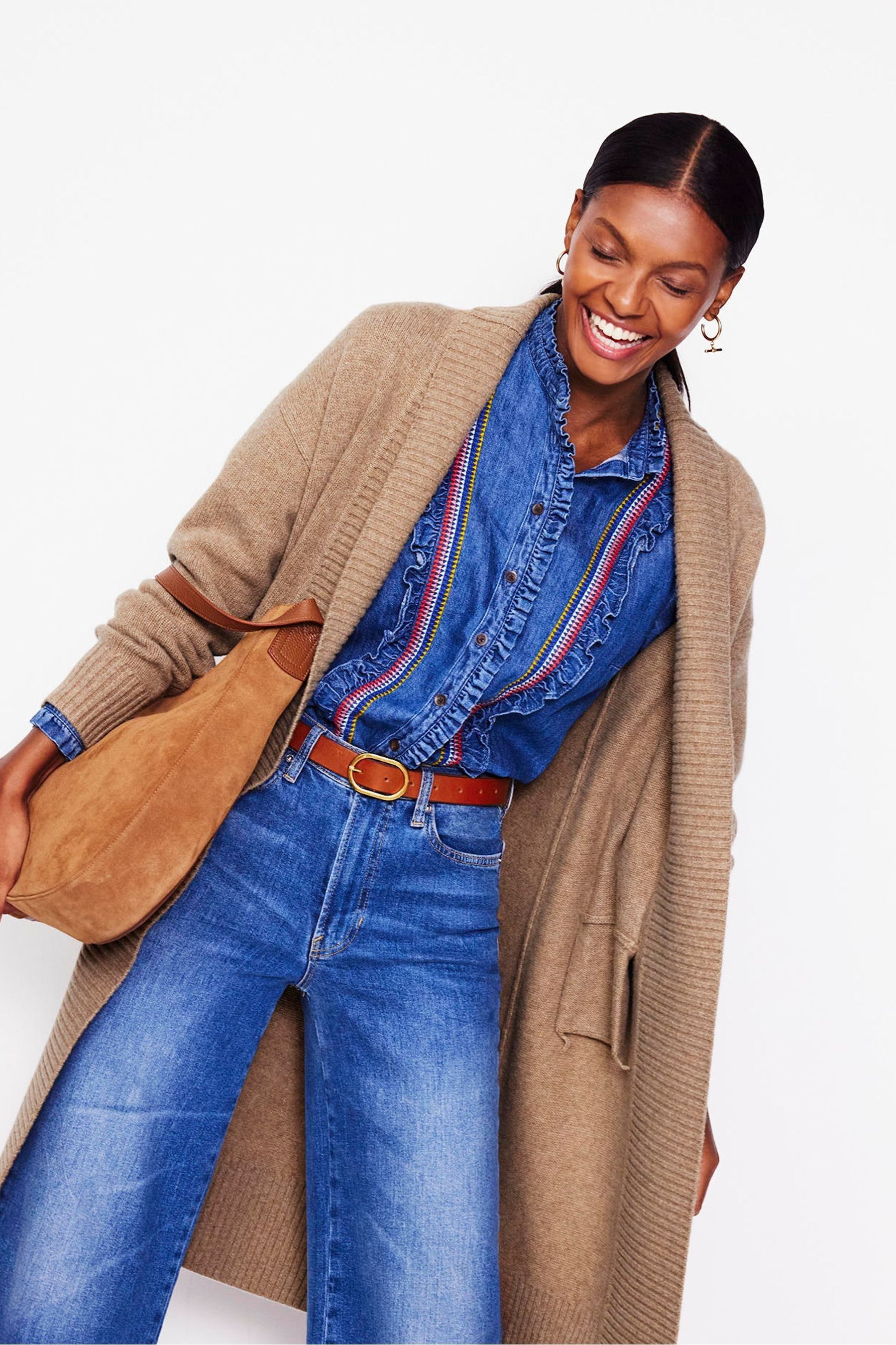 Longline merino cardigan outlet