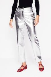 Boden Silver Tapered PU Trousers - Image 4 of 6