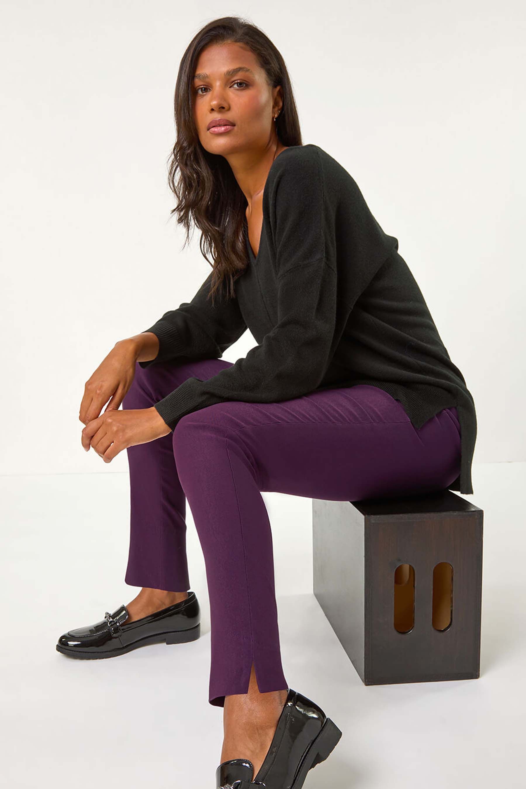 Roman full length stretch trousers cheap