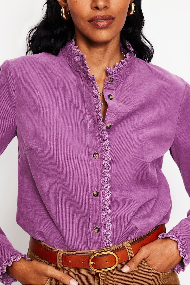 Boden Purple Phoebe Cord Shirt - Image 2 of 5