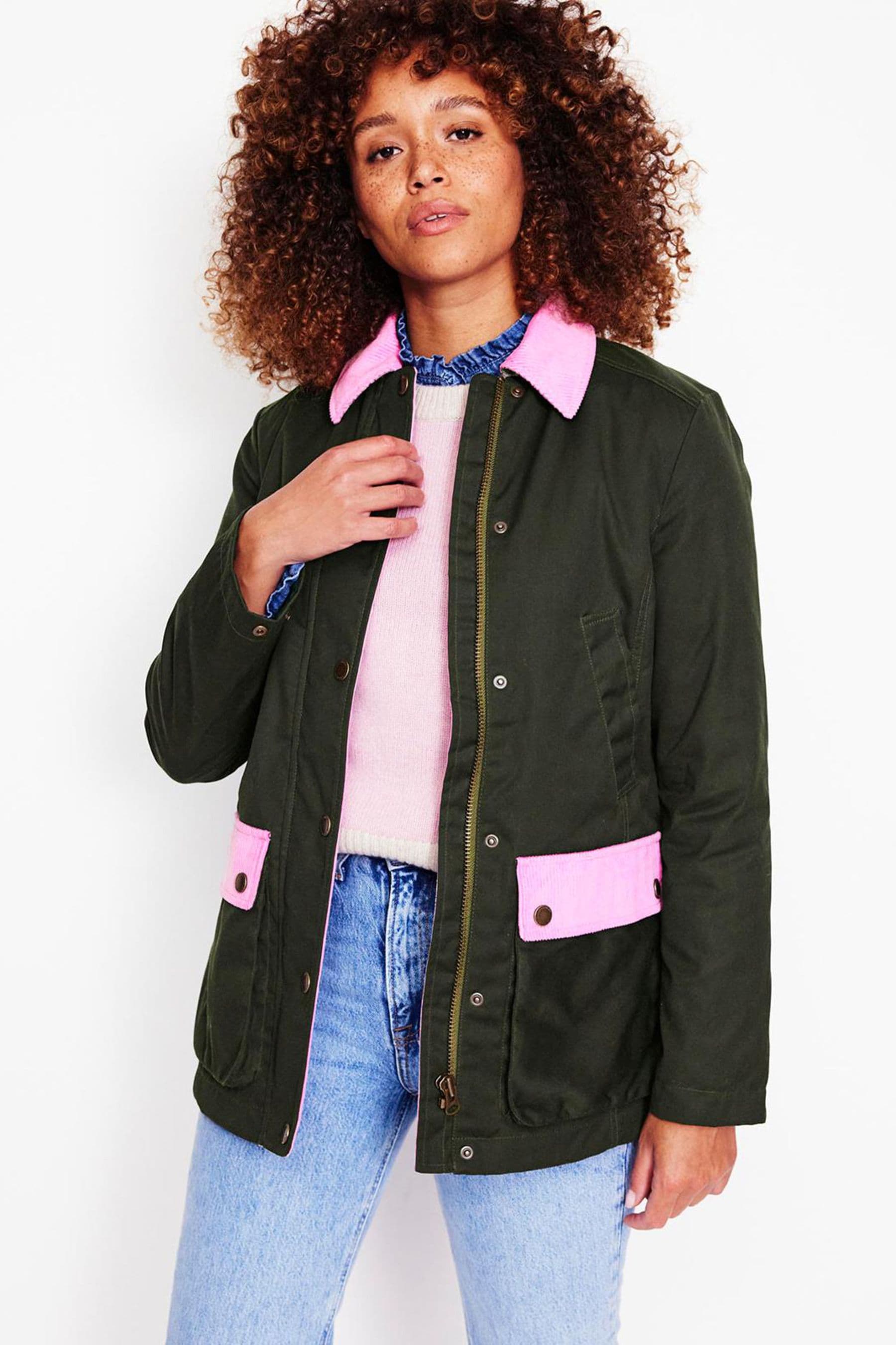 Boden Green 100 Cotton Heritage Wax Jacket 10 Womens