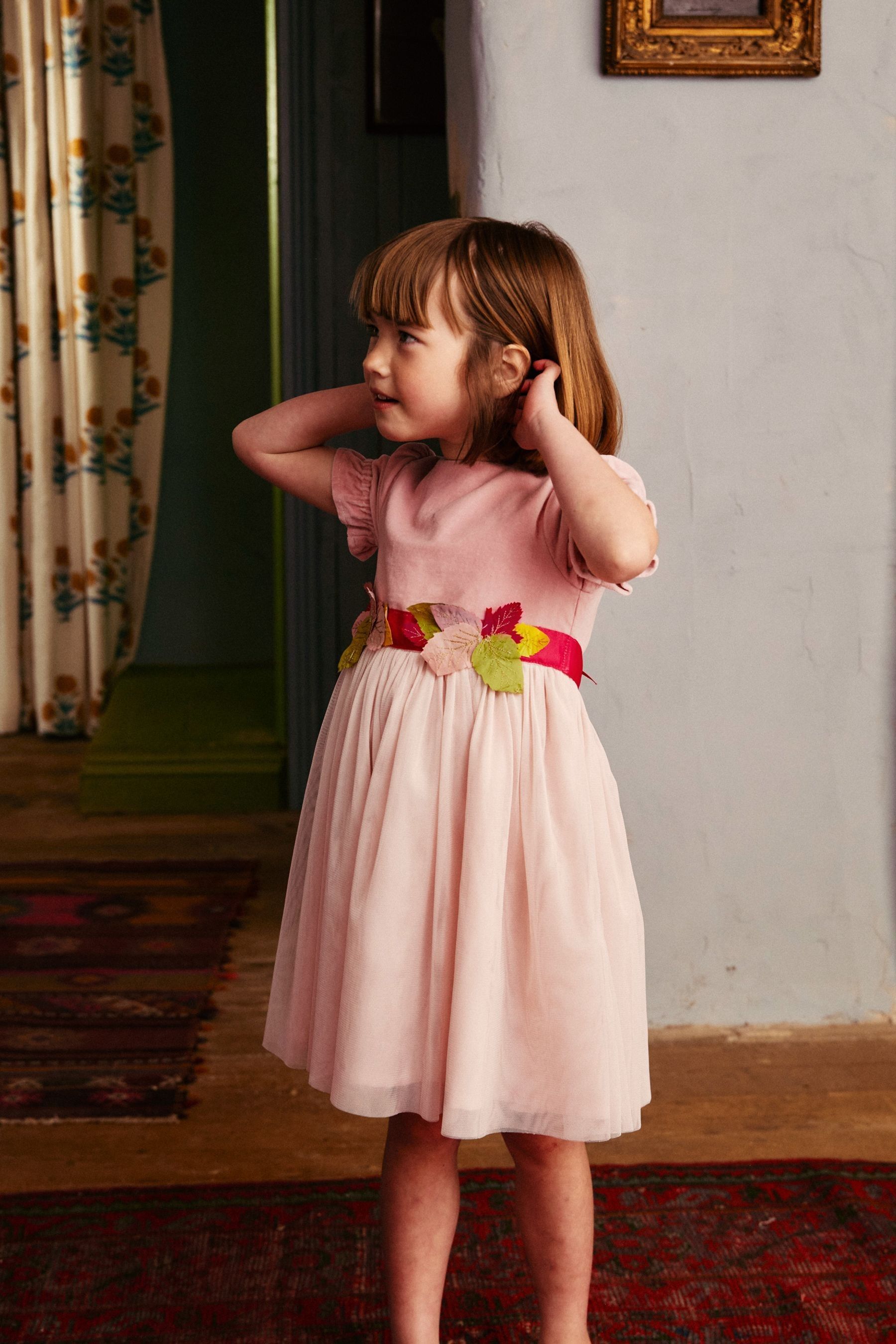 Buy Boden Pink 100 Cotton Ottilie Velvet Tulle Dress from Next Luxembourg