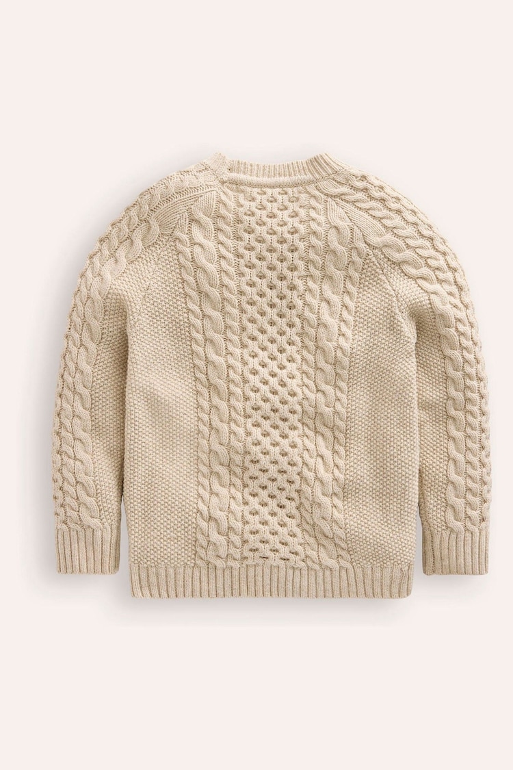 Boden Cream Heritage Cable Jumper - Image 2 of 3