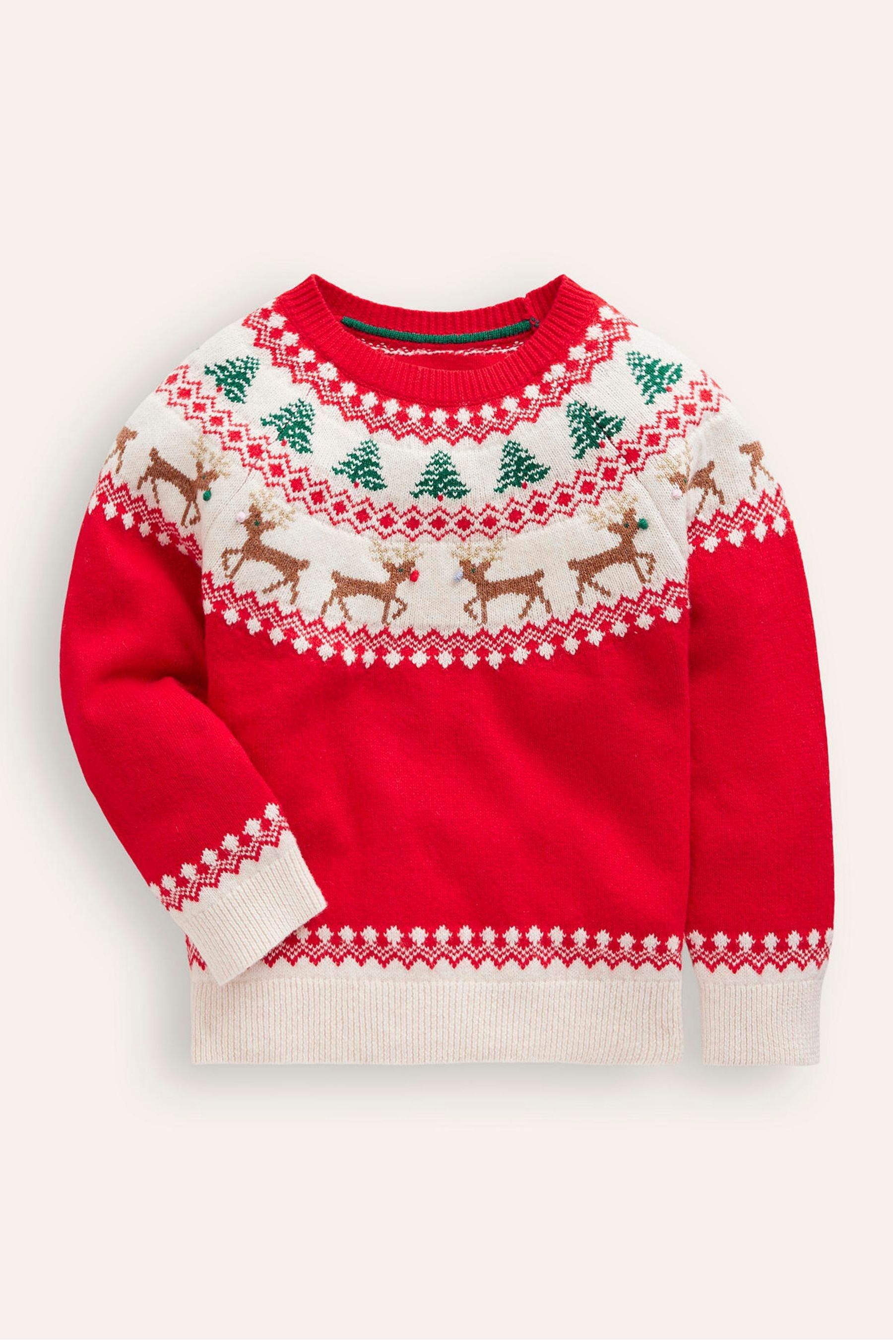 Boden christmas fair isle jumper cheap