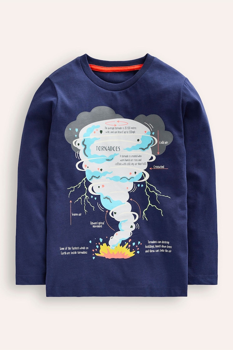 Boden Blue Glow-In-The-Dark Tornado T-Shirt - Image 1 of 3