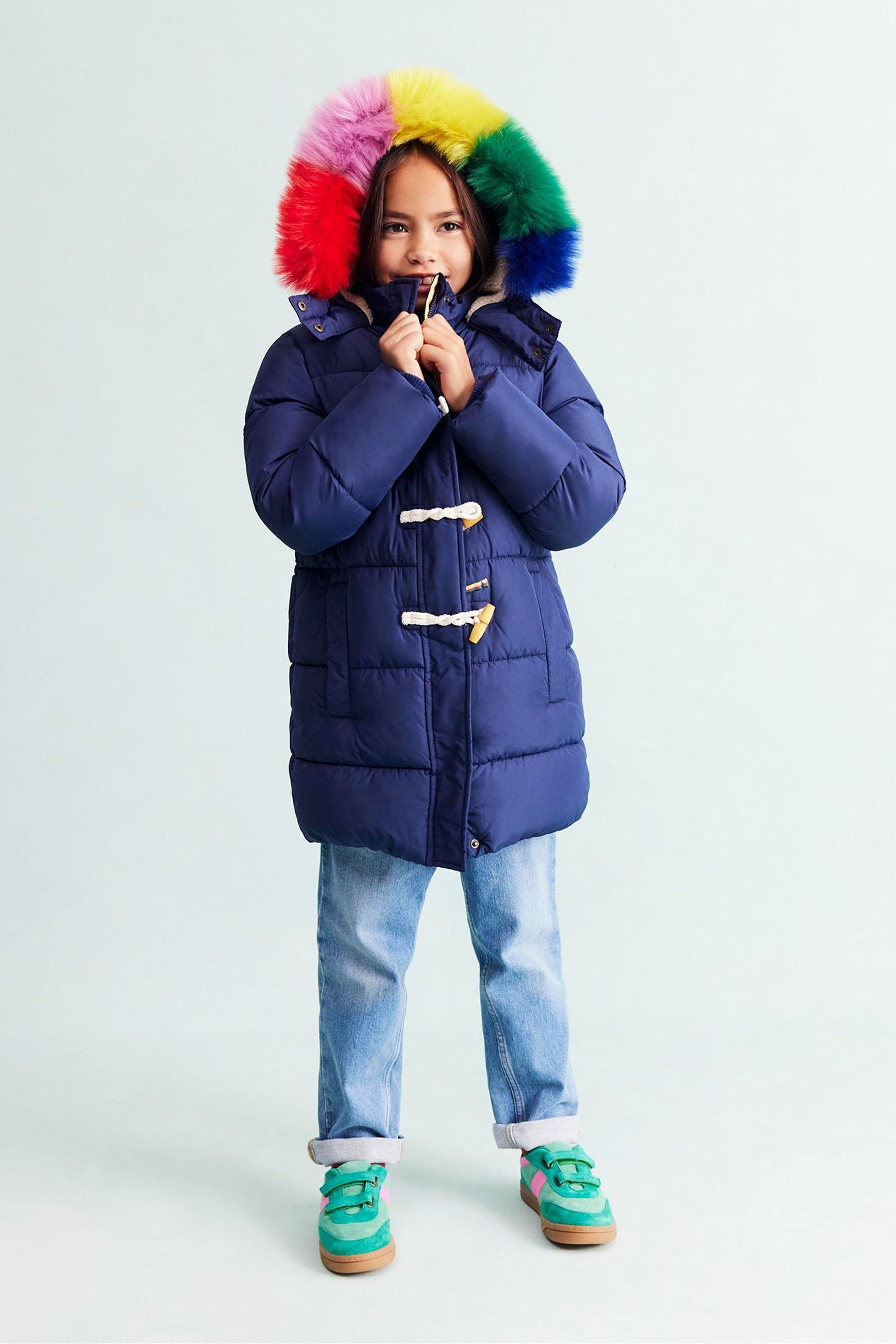 Boden rainbow coat cheap