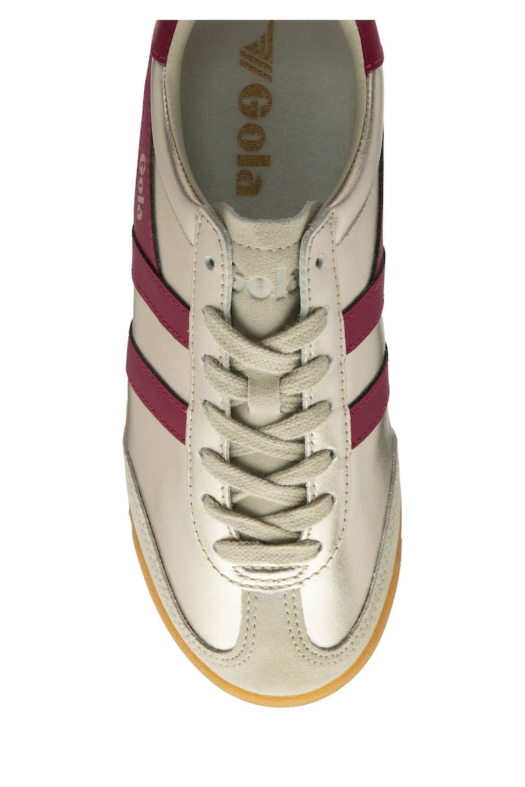 Gola Gold Ladies Torpedo Glimmer Leather Lace-Up Trainers - Image 4 of 4