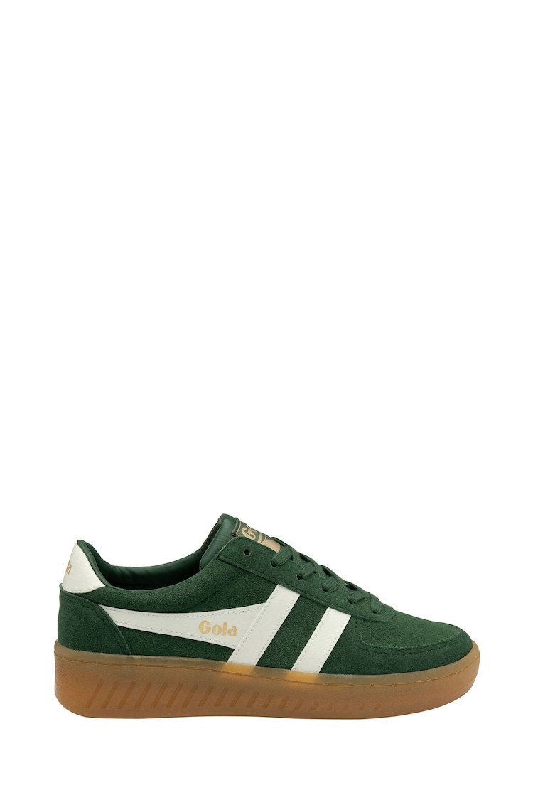 Gola Green Ladies Grandslam Suede Leather Trainers - Image 1 of 4