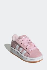 adidas Originals Pink Campus 00s Elastic Lace Trainers - Image 3 of 9