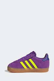 Adidas Oringnal Purple Gazelle Elastic Lace Trainers - Image 2 of 9