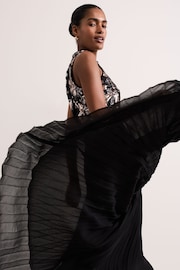 Phase Eight Black Emalise Sequin Pleat Maxi Dress - Image 5 of 7