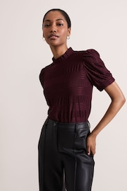 Phase Eight Red Samiha Textured Top - Image 1 of 6