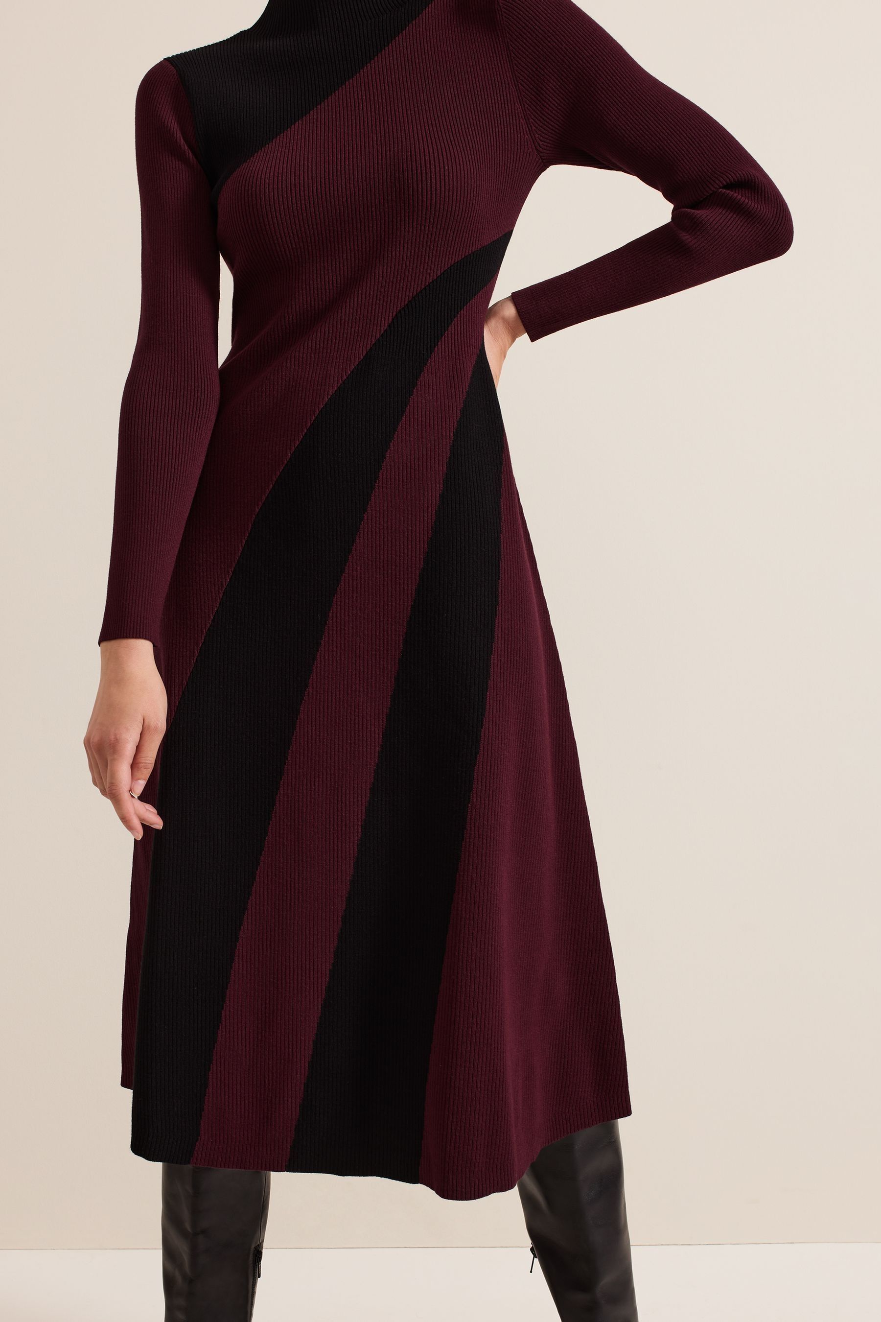 Buy Phase Eight Red Julie Ribbed Fit And Flare Midi Dress from the Next UK online shop