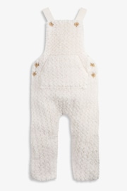 The Little Tailor Baby Cream Chunky Sherpa Fleece Dungarees and Bodysuit Set - Image 6 of 10