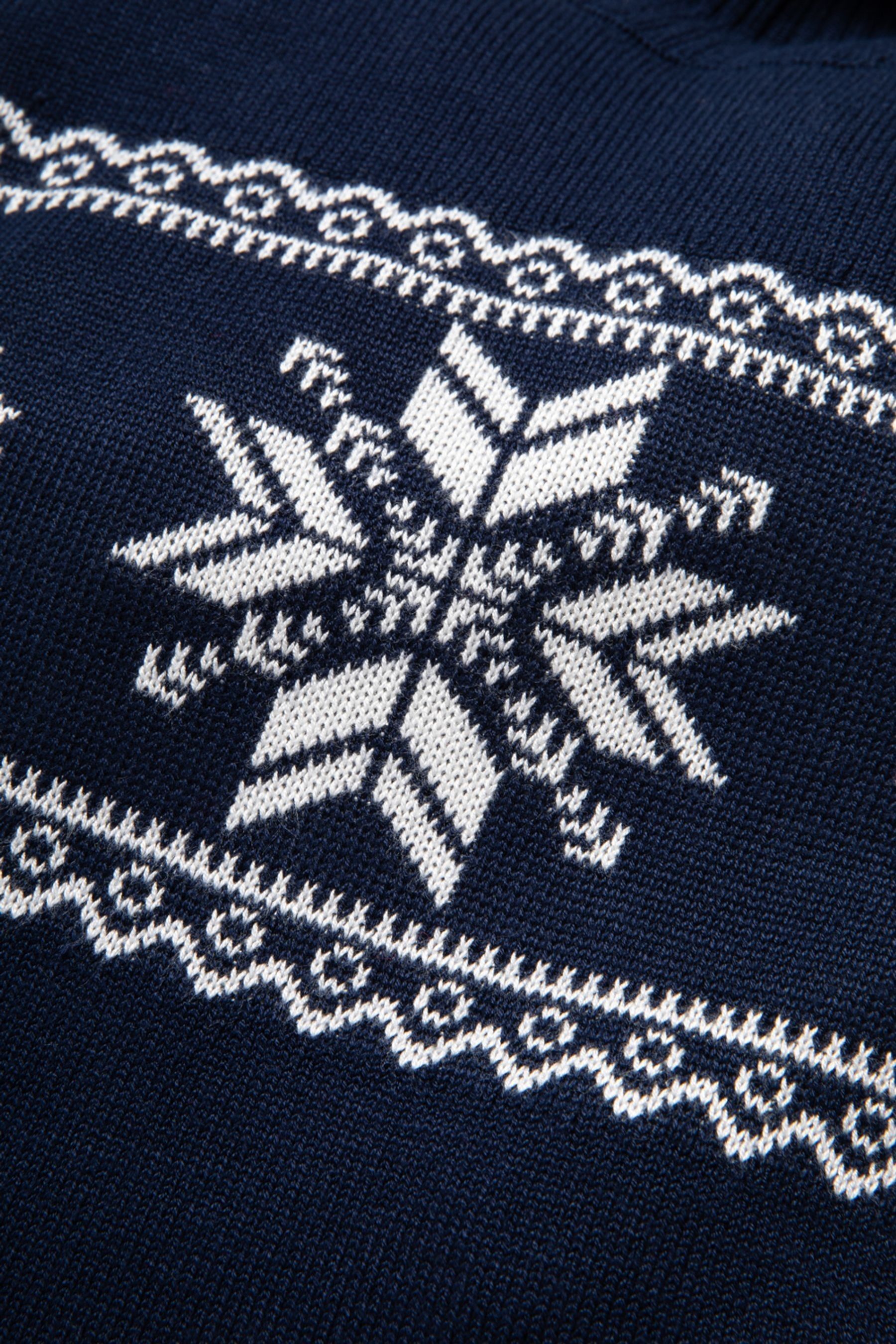 Buy The Little Tailor Kids Slim Fit Blue Snowflake Christmas Jumper from Next Ukraine