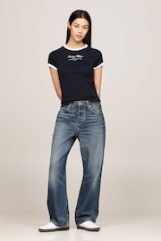 Tommy Hilfiger Blue Fit Straight Koa Mid Rise Loose Jeans - Image 2 of 5