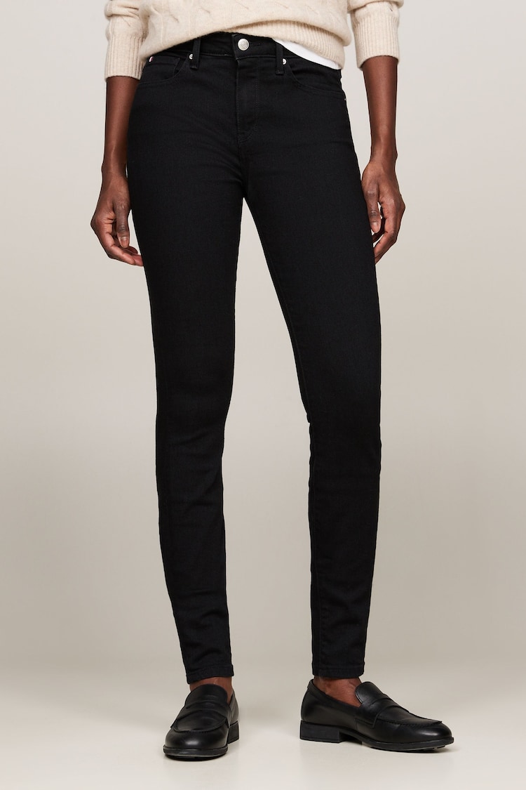 Tommy Hilfiger Black Como Skinny Jeans - Image 1 of 5