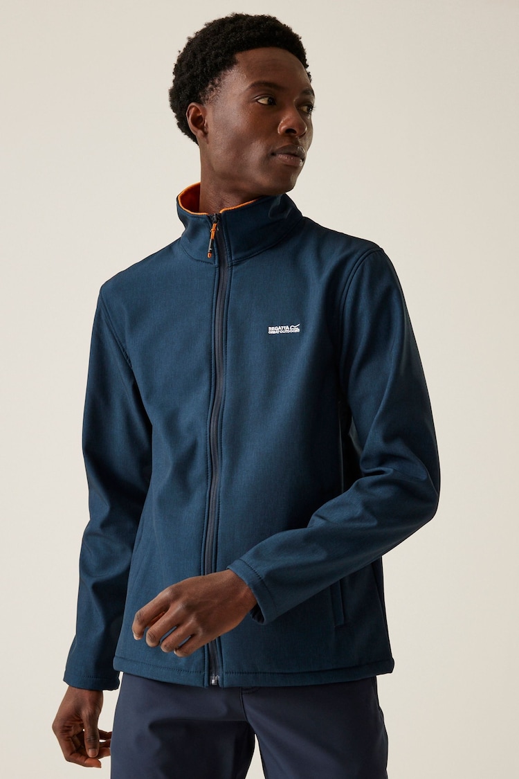 Regatta Blue Mens Cera V Softshell Jacket - Image 1 of 7