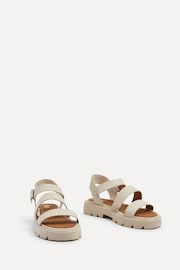 Linzi Cream Regular Fit Ramona Two Strap Flatform Sandals - Image 3 of 5