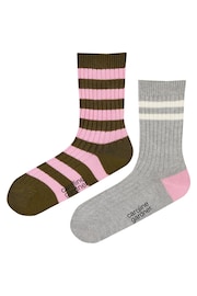 Caroline Gardner French Grey Supersoft Bamboo Leisure Socks 2 pack - Image 5 of 10