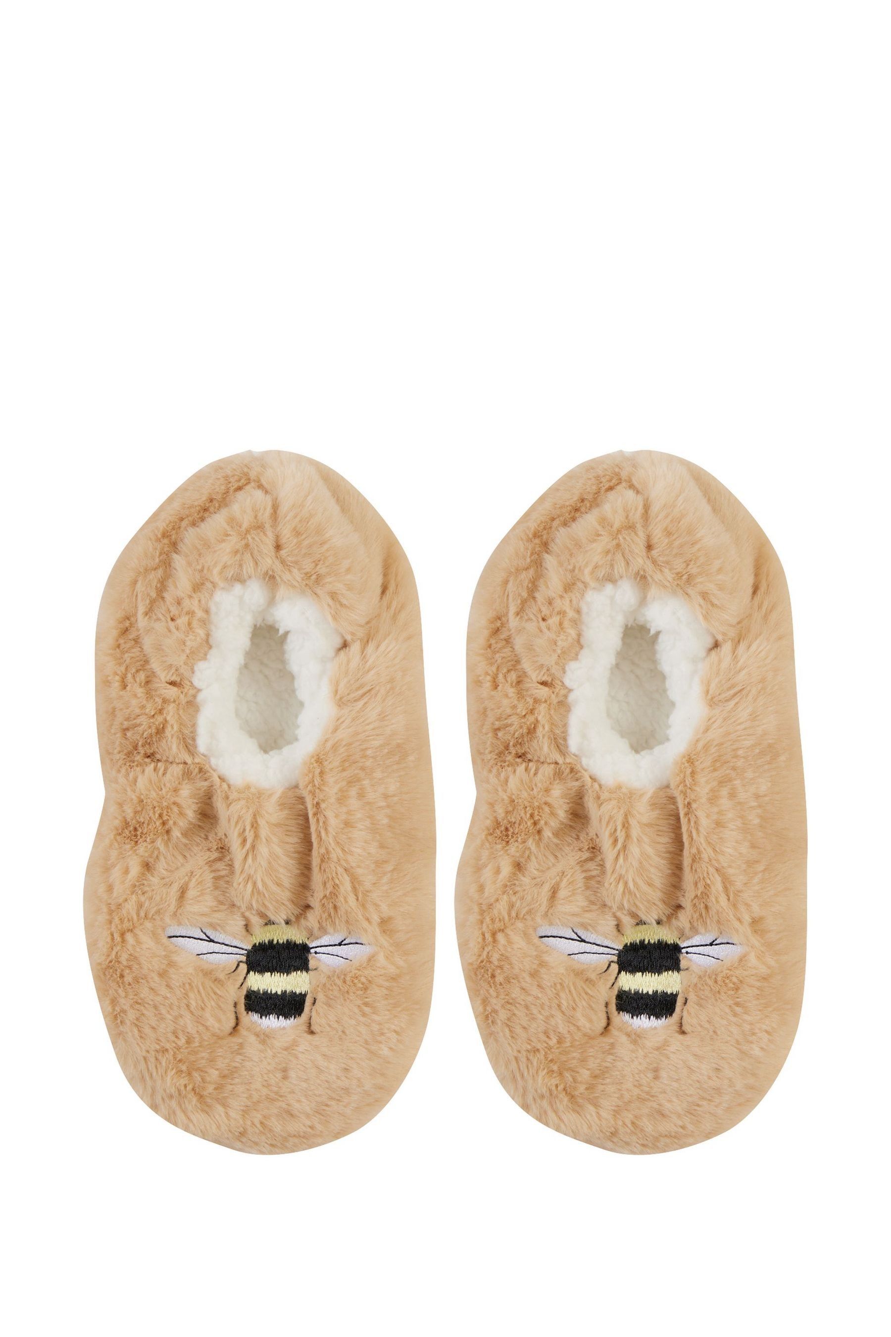 Buy Wild Feet Cream Fun Fluffy Slippers from Next Luxembourg