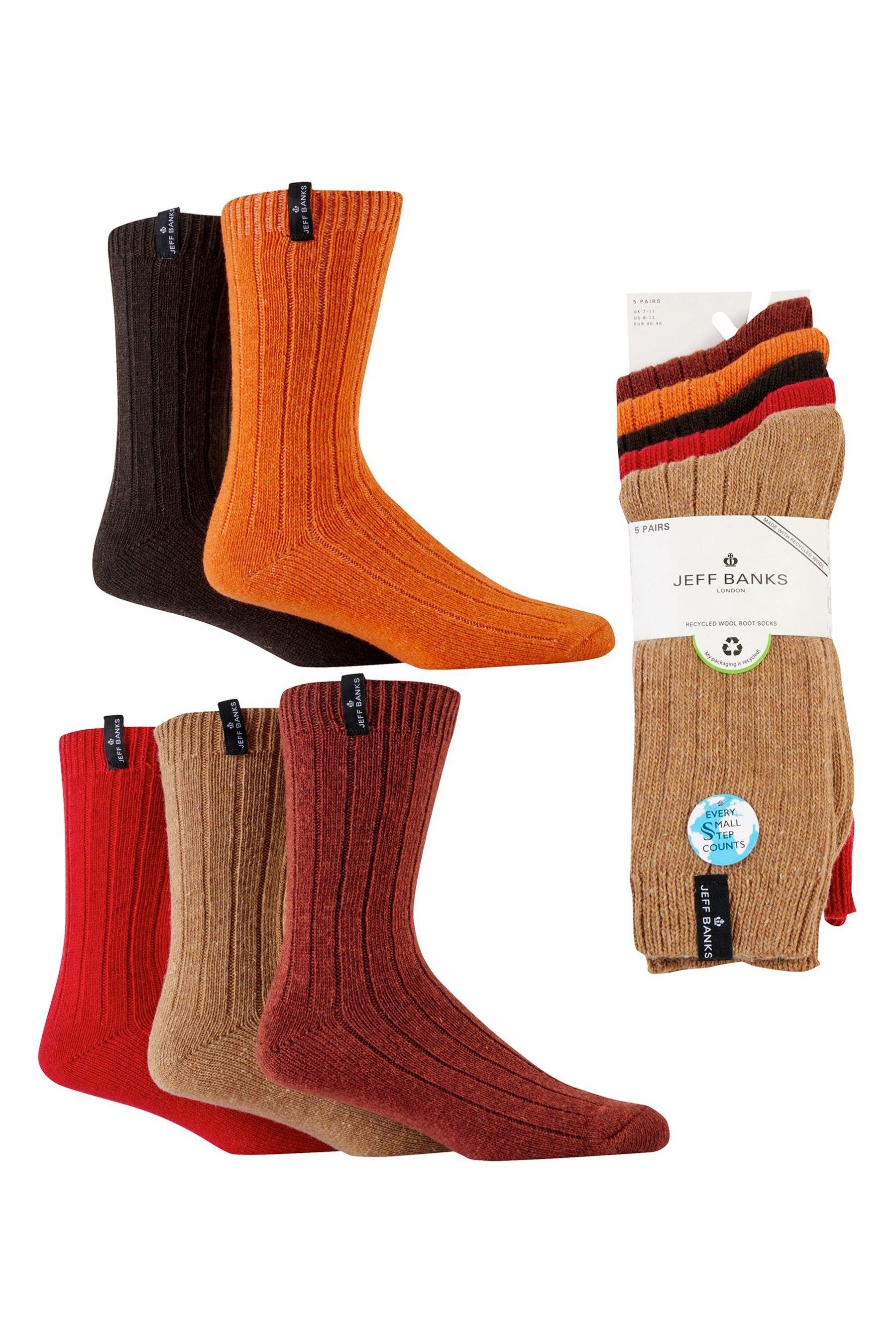 Orange boot socks top