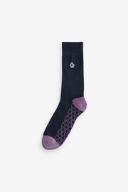 Jeff Banks Blue Recycled Cotton Fun Design Crew Socks 7 pack - Image 4 of 15