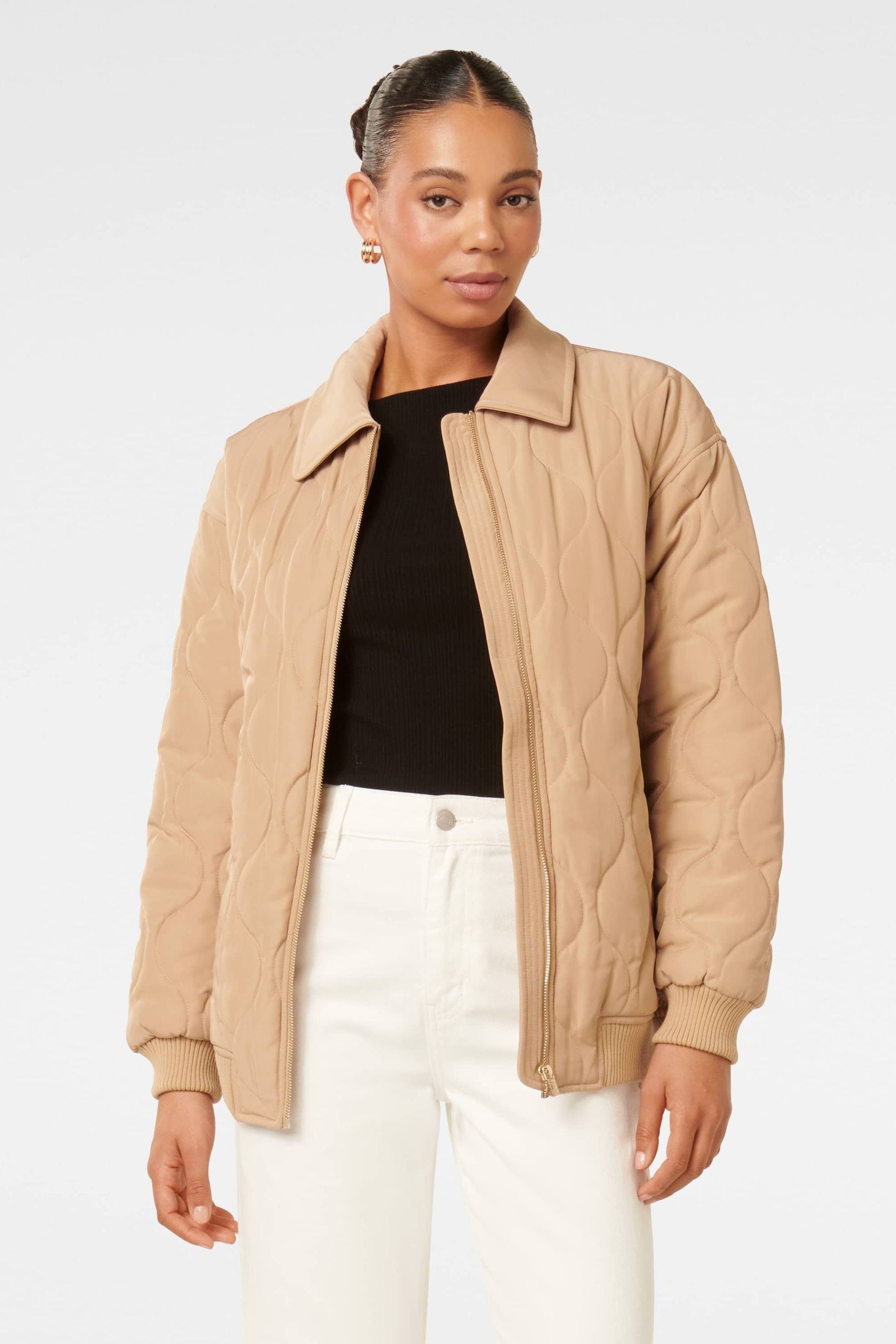 Buy Forever New Cream Jacinta Quilted Jacket from Next Luxembourg