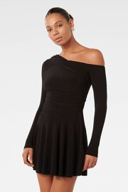 Forever New Black Mini Elise Jersey Twist Dress - Image 4 of 5