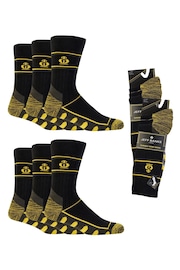 Jeff Banks Black Heavy Duty Work Socks 6 Pack - Image 5 of 5