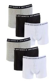 Jeff Banks Grey Cotton Button Fly Boxers 3 Pack - Image 6 of 11