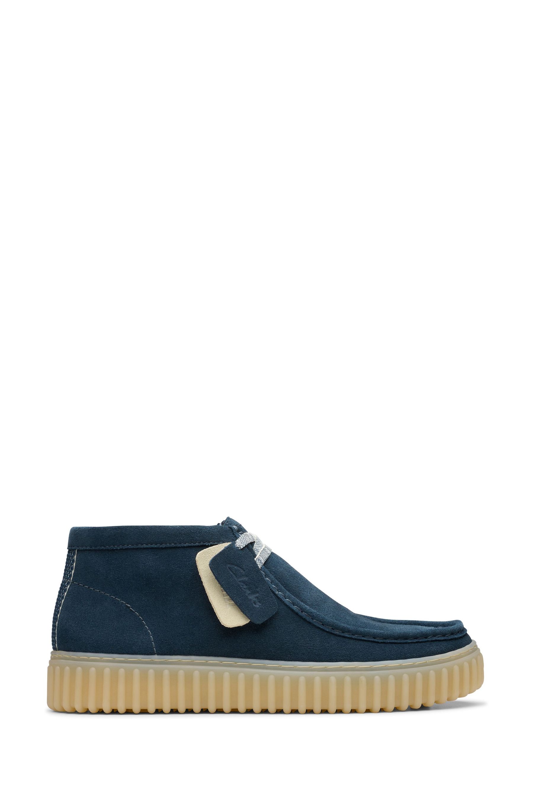 Buy Clarks Blue Suede Torhill Hi Boots from Next Luxembourg