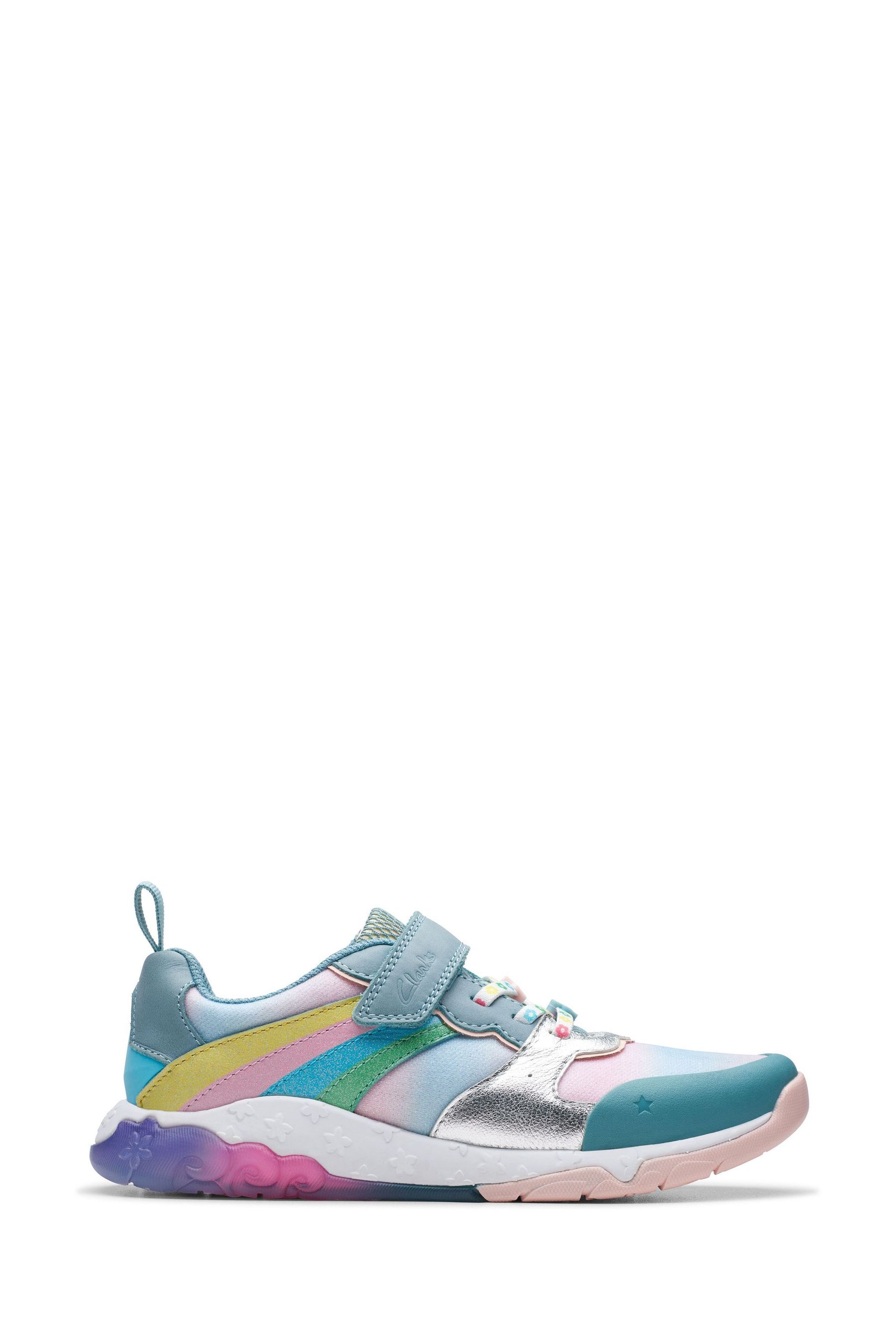 Buy Clarks Blue Wide Fit G Combi Tidal Star Trainers from Next Luxembourg